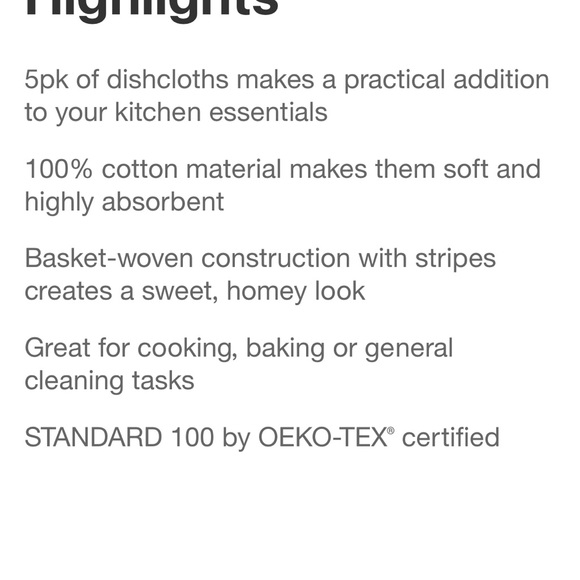 ( 2 sets ) 5pk Cotton Basketweave Striped Dishcloths Blue - Threshold - Picture 4 of 4